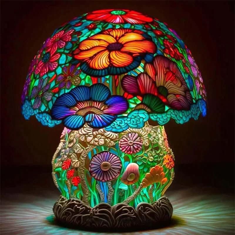 Wireless Glass Table Lamp with Soft Warm Glow - Rechargeable Cordless Mood Light for Bedroom and Dining