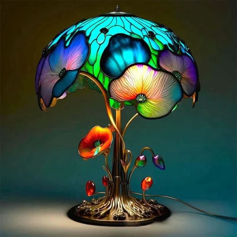 Wireless Glass Table Lamp with Soft Warm Glow - Rechargeable Cordless Mood Light for Bedroom and Dining