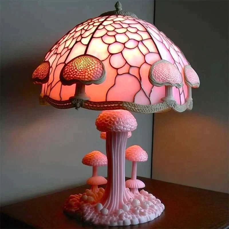 Wireless Glass Table Lamp with Soft Warm Glow - Rechargeable Cordless Mood Light for Bedroom and Dining
