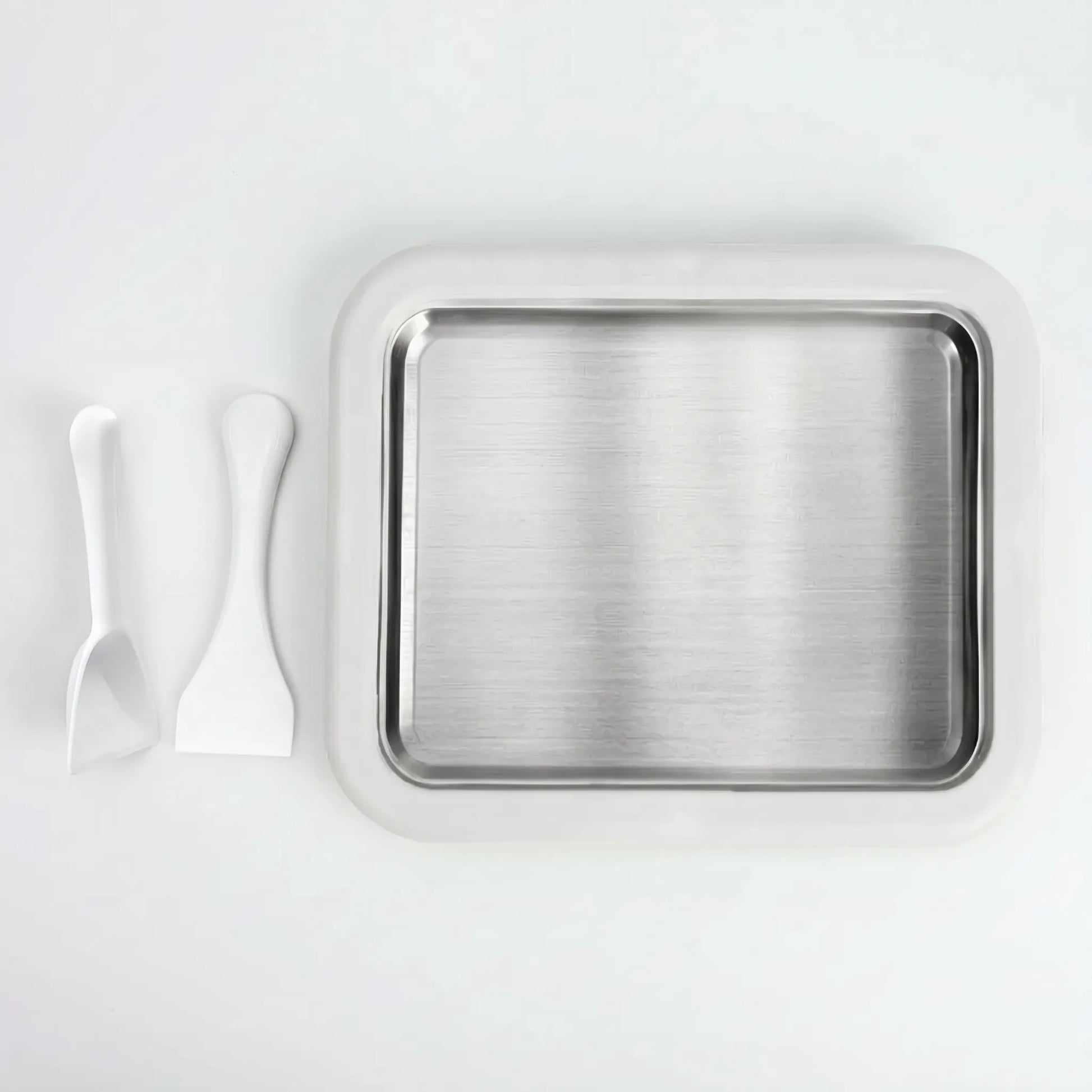 White mini ice cream roll maker
