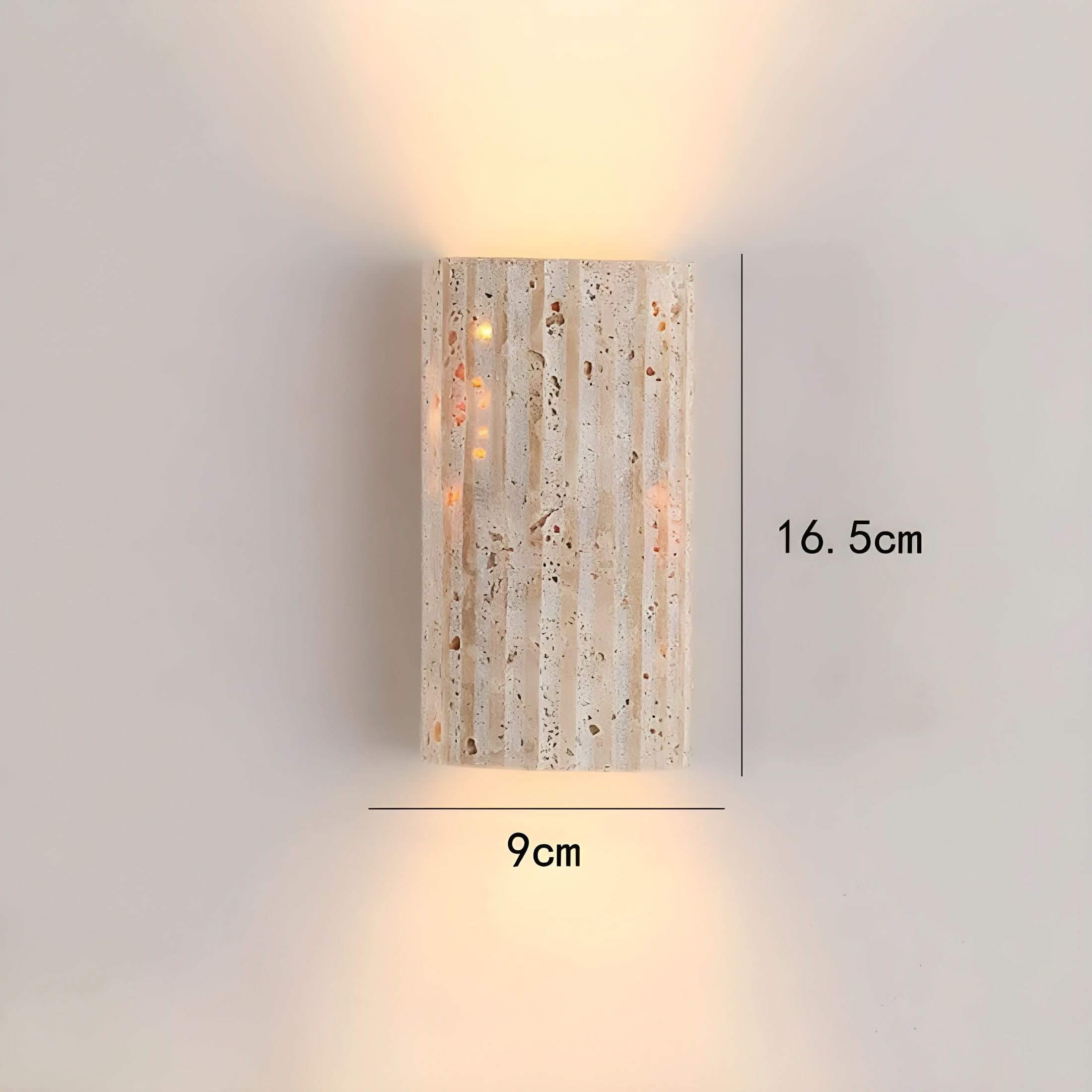 Textured Natural Stone Wall Sconce | Modern LED Light Fixture