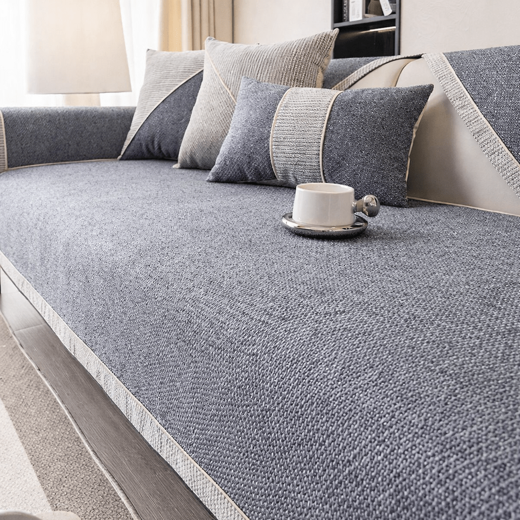 Elegant Non-slip Cotton Linen Sofa Throw Blanket – For All-season Comfort, Furniture Protection, and Stylish Living Room Enhancement