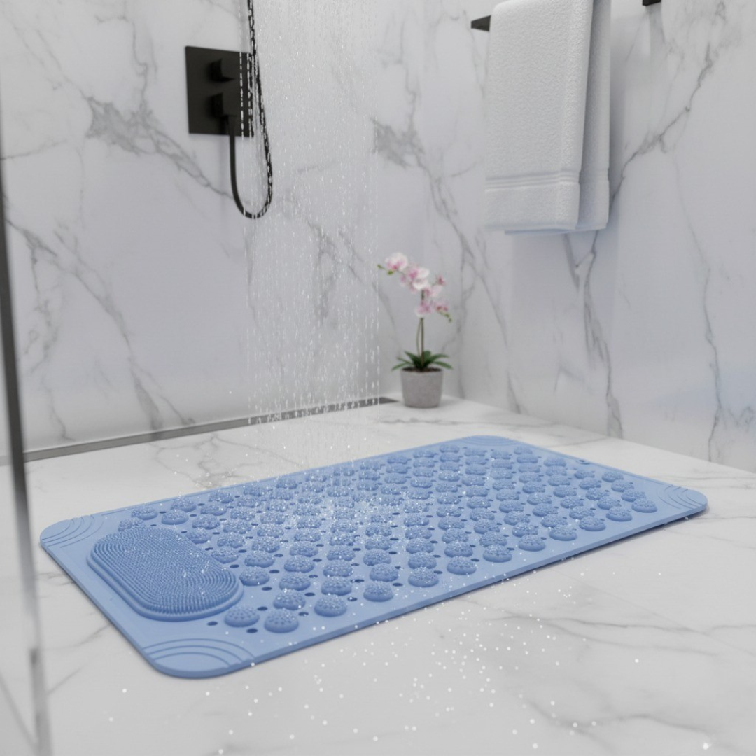 Non-Slip Foot Massage Shower Mat with Secure Suction Cups