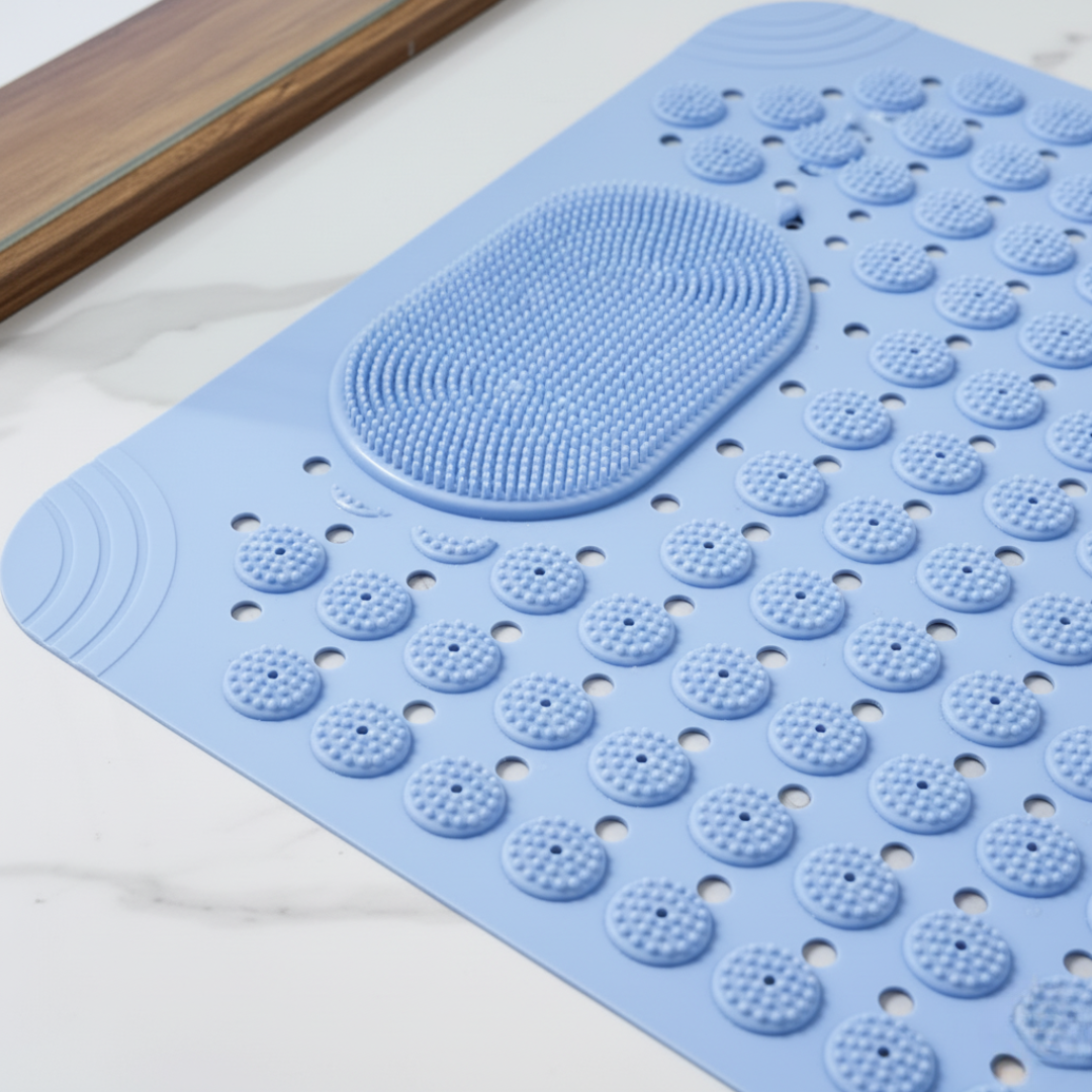 Non-Slip Foot Massage Shower Mat with Secure Suction Cups