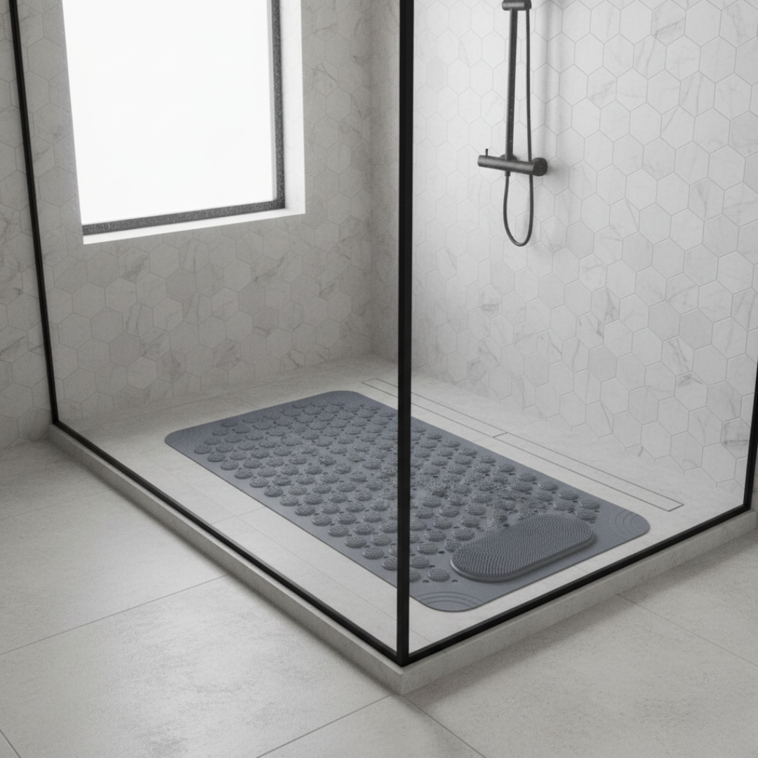 Non-Slip Foot Massage Shower Mat with Secure Suction Cups