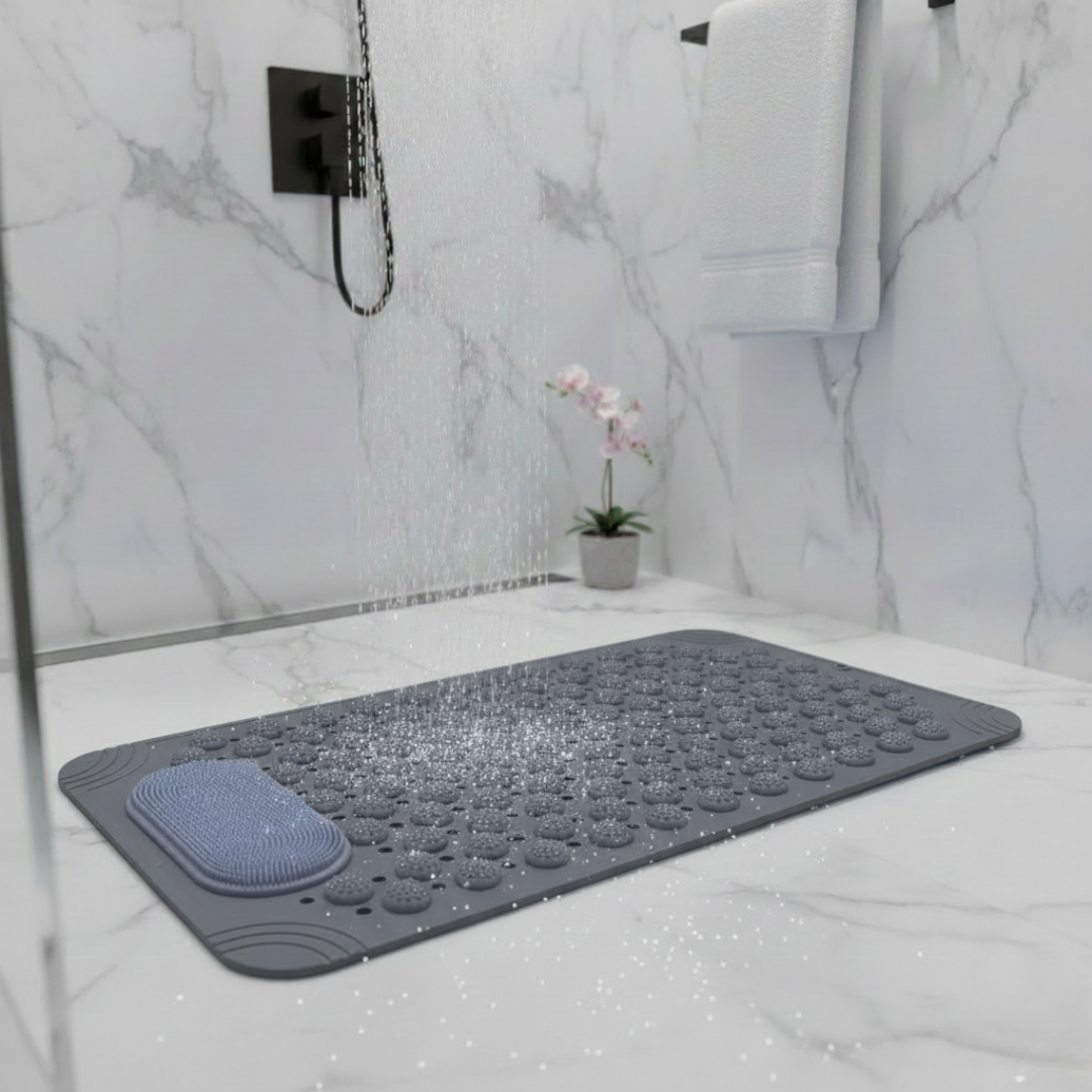 Non-Slip Foot Massage Shower Mat with Secure Suction Cups