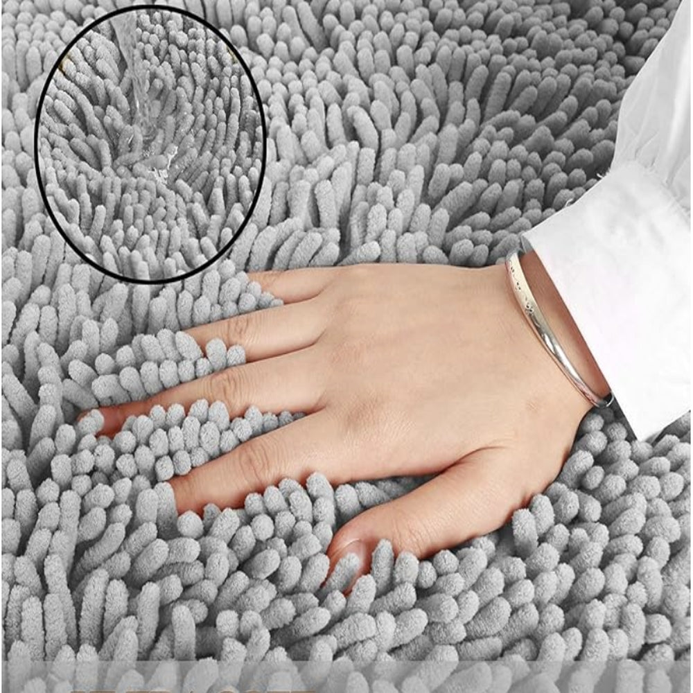 Ultra Soft Chenille Memory Foam Bath Mat with Non-Slip Design