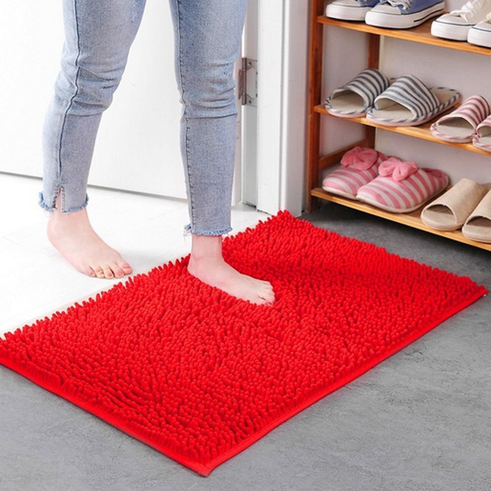 Ultra Soft Chenille Memory Foam Bath Mat with Non-Slip Design