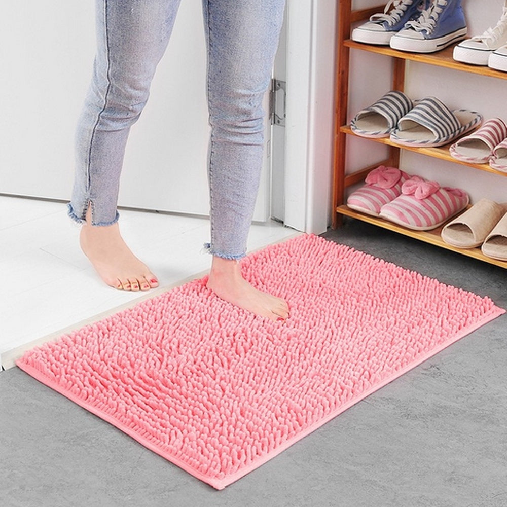 Ultra Soft Chenille Memory Foam Bath Mat with Non-Slip Design