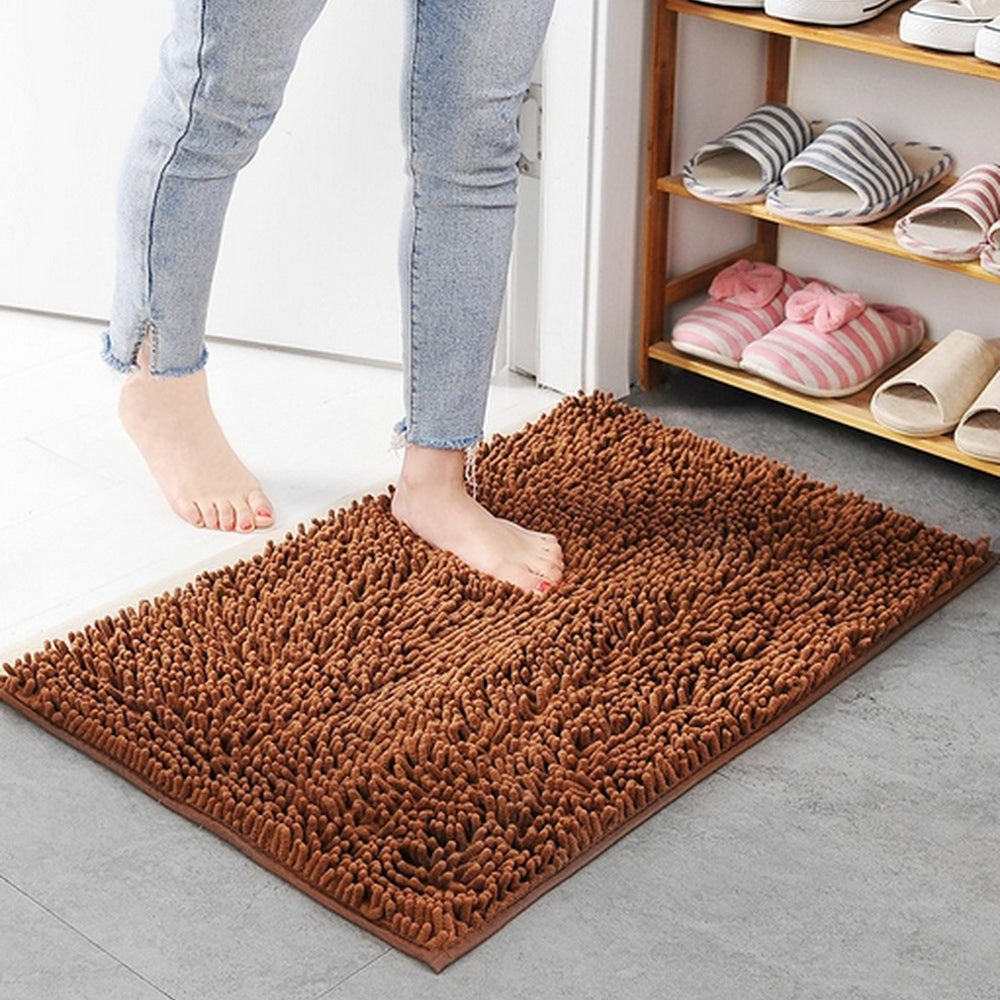 Ultra Soft Chenille Memory Foam Bath Mat with Non-Slip Design