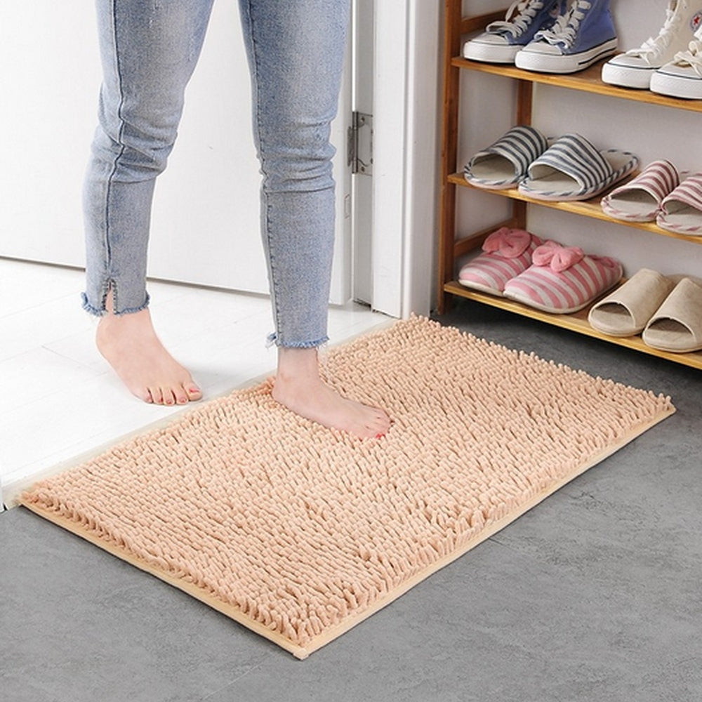 Ultra Soft Chenille Memory Foam Bath Mat with Non-Slip Design