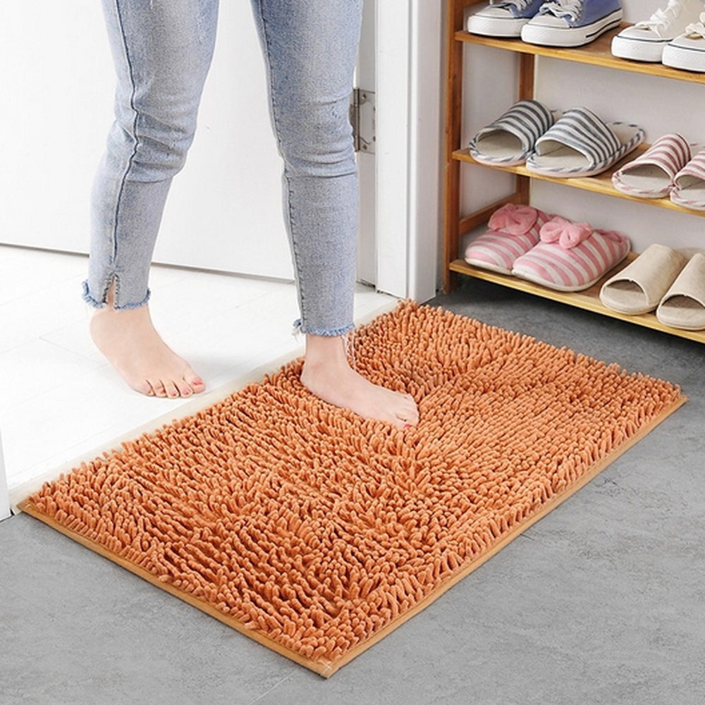 Ultra Soft Chenille Memory Foam Bath Mat with Non-Slip Design