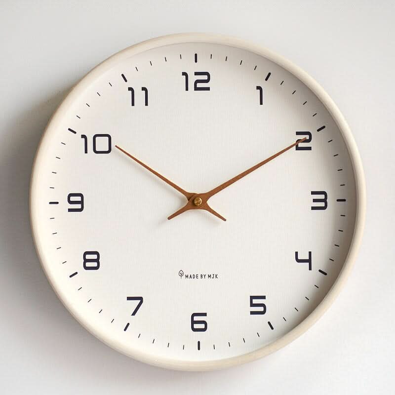Silent Wooden Wall Clock with Minimalist Scandinavian Design – Non-Ticking Modern Décor Clock for Living Rooms