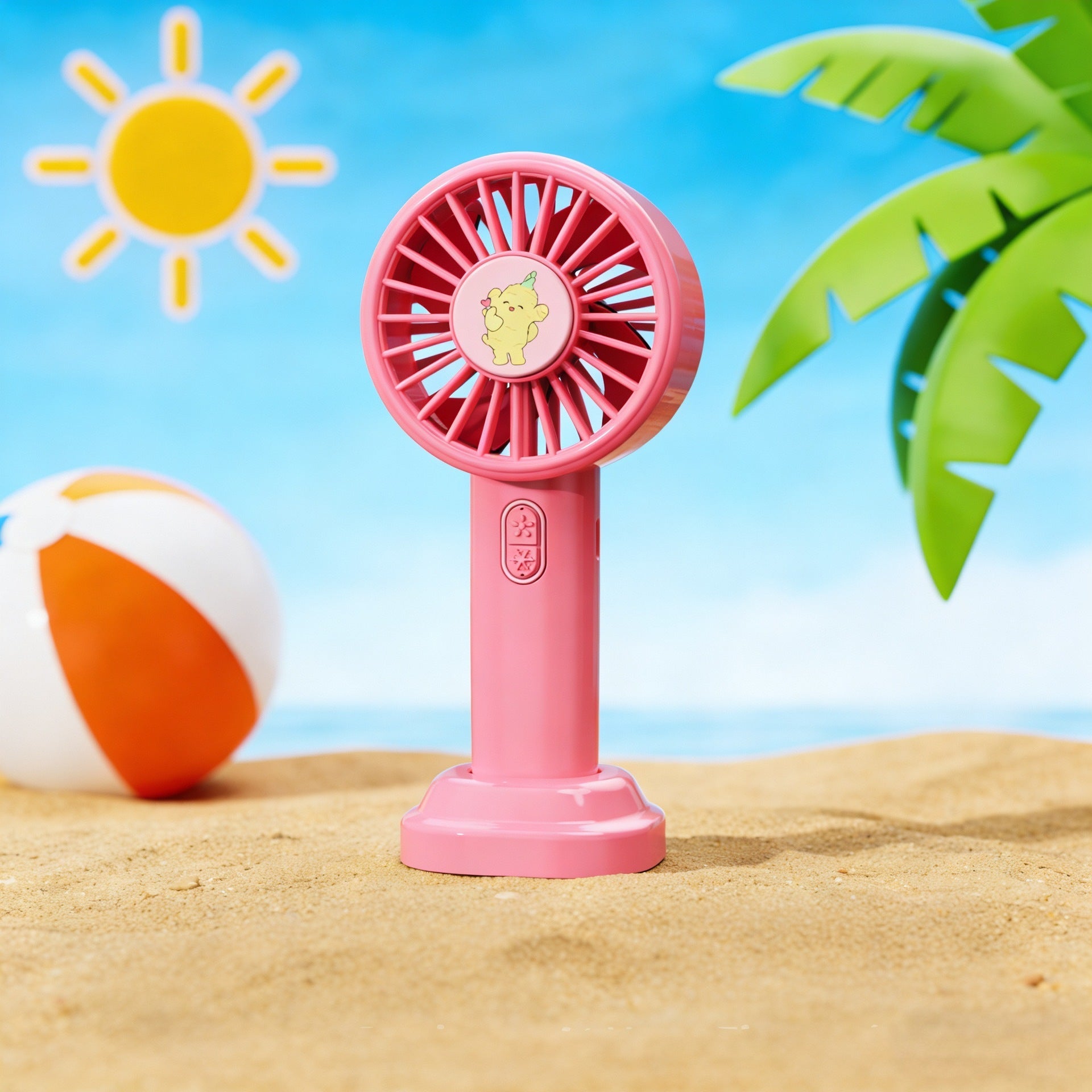 Powerful Portable Handheld Fan with Creative Design Elements – USB-Rechargeable Cooling for Travel, Gym & Outdoors