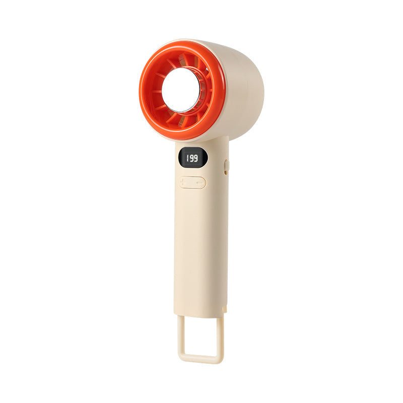Cordless Portable Handheld Fan with Digital Speed Display and Ergonomic Design – Quiet Cooling for Commute, Desk & Hot Summer Days
