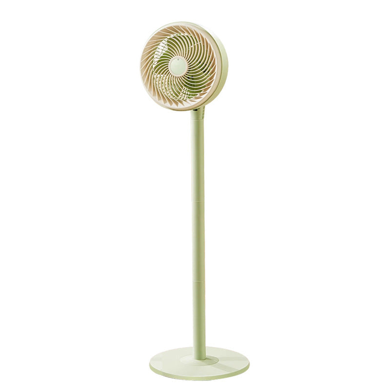Green adjustable oscillating pedestal fan