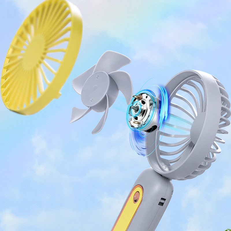 Rechargeable Portable Handheld Fan with LED Display and Ergonomic Handle – Personal Cooling for Travel, Office & Outdoor Days