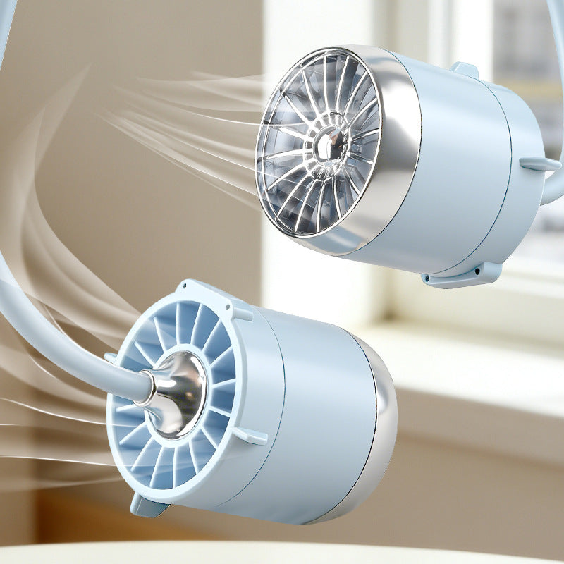 USB Rechargeable Neck Fan with Flexible Speed Control – Quiet Adjustable-Speed Personal Cooling for Travel, Sports, Commute & Outdoor
