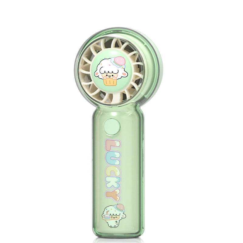 USB Rechargeable Handheld Fan with Cute Cat Design – Quiet Adjustable-Speed Personal Cooling for Travel, Commute, Outdoor Events & Festivals