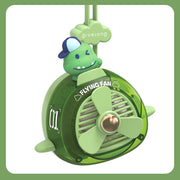 Rechargeable Mini Fan with Cute Animal Design – Quiet Adjustable-Speed Personal Cooling for Travel, Desk, Stroller & Outdoor