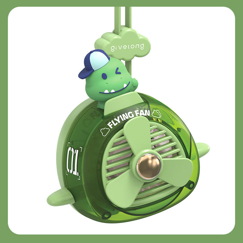 Rechargeable Mini Fan with Cute Animal Design – Quiet Adjustable-Speed Personal Cooling for Travel, Desk, Stroller & Outdoor