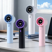 Compact Portable Handheld Fan with Digital Speed Display – Portable Cooling for Home, Office & Summer Outings