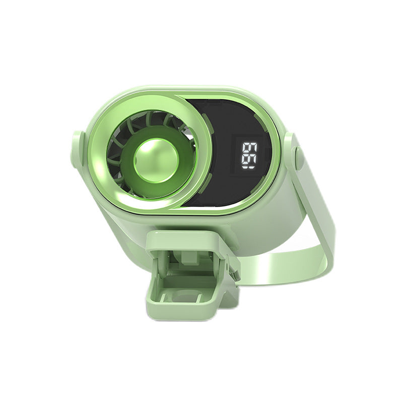 Whisper-Quiet Portable Handheld Fan with Digital Speed Display – On-the-Go Cooling for Work, Walks & Festivals