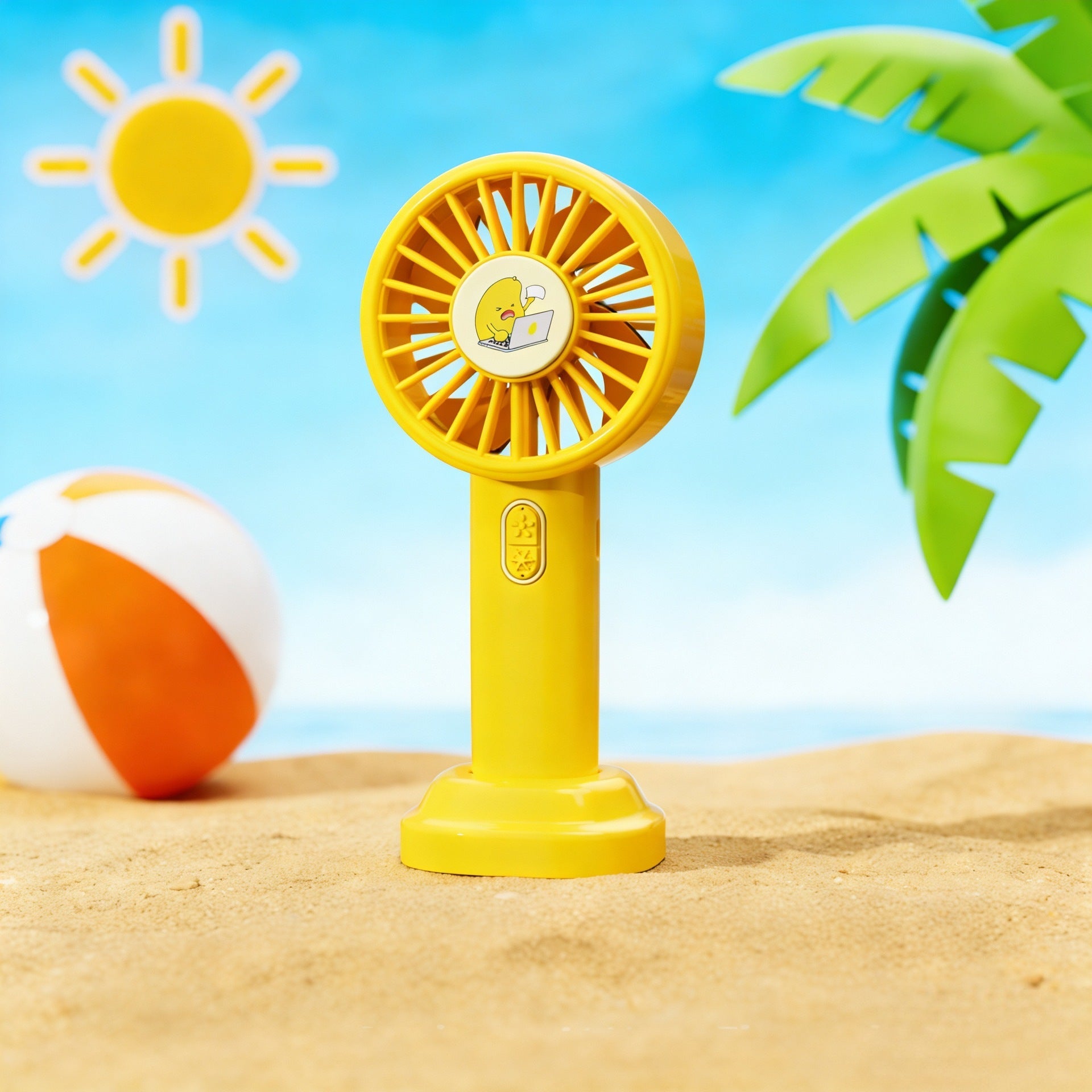 Powerful Portable Handheld Fan with Creative Design Elements – USB-Rechargeable Cooling for Travel, Gym & Outdoors