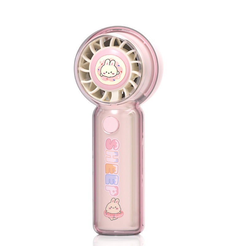 USB Rechargeable Handheld Fan with Cute Cat Design – Quiet Adjustable-Speed Personal Cooling for Travel, Commute, Outdoor Events & Festivals