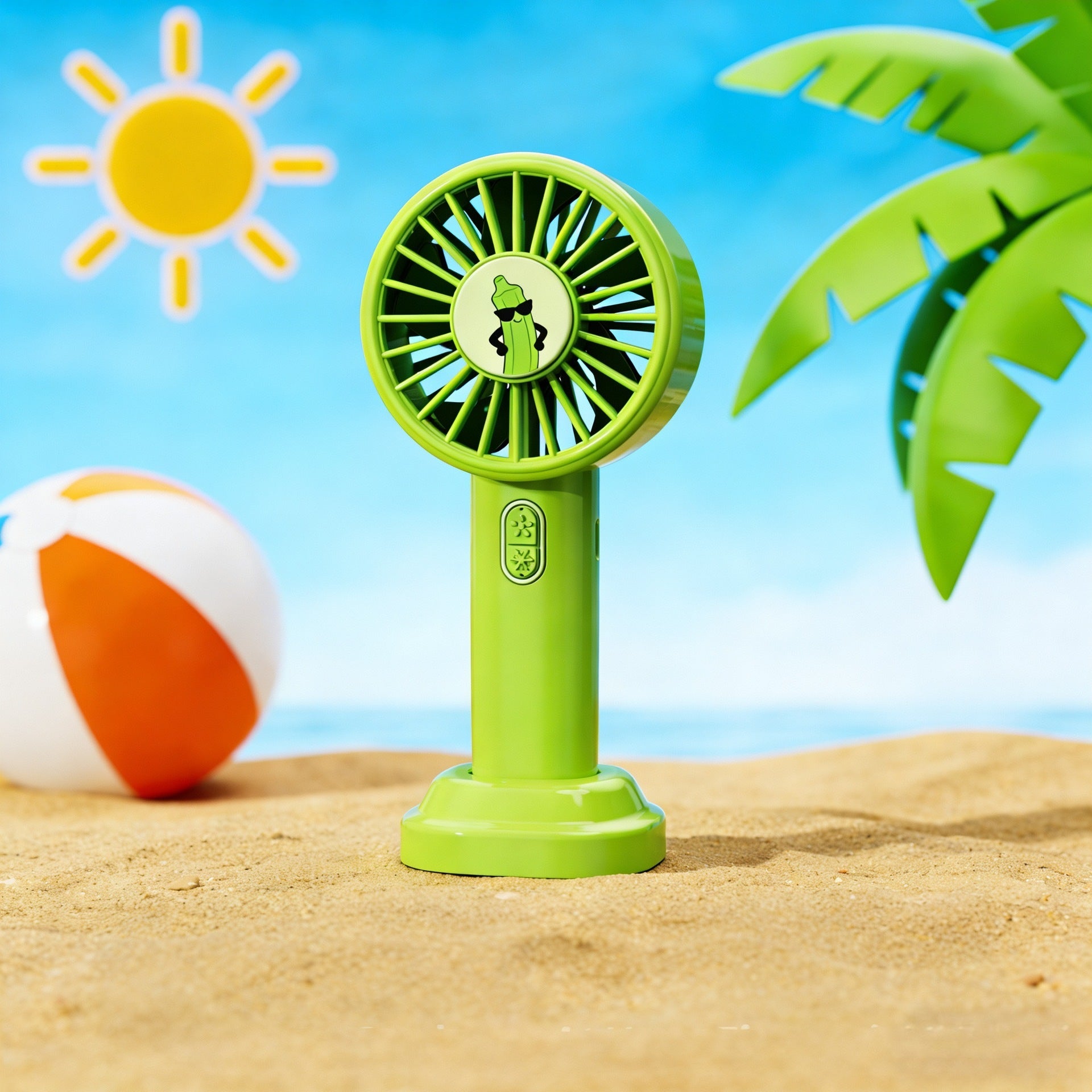 Powerful Portable Handheld Fan with Creative Design Elements – USB-Rechargeable Cooling for Travel, Gym & Outdoors
