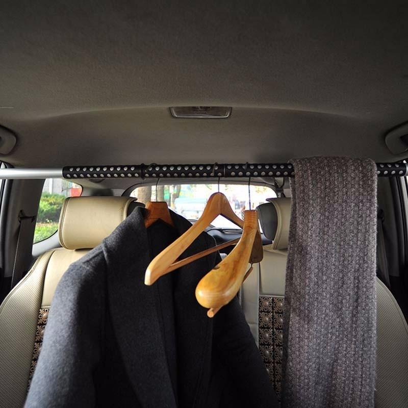 Telescopic Car Clothing Rack | Expandable Vehicle Hanger Bar for Travel