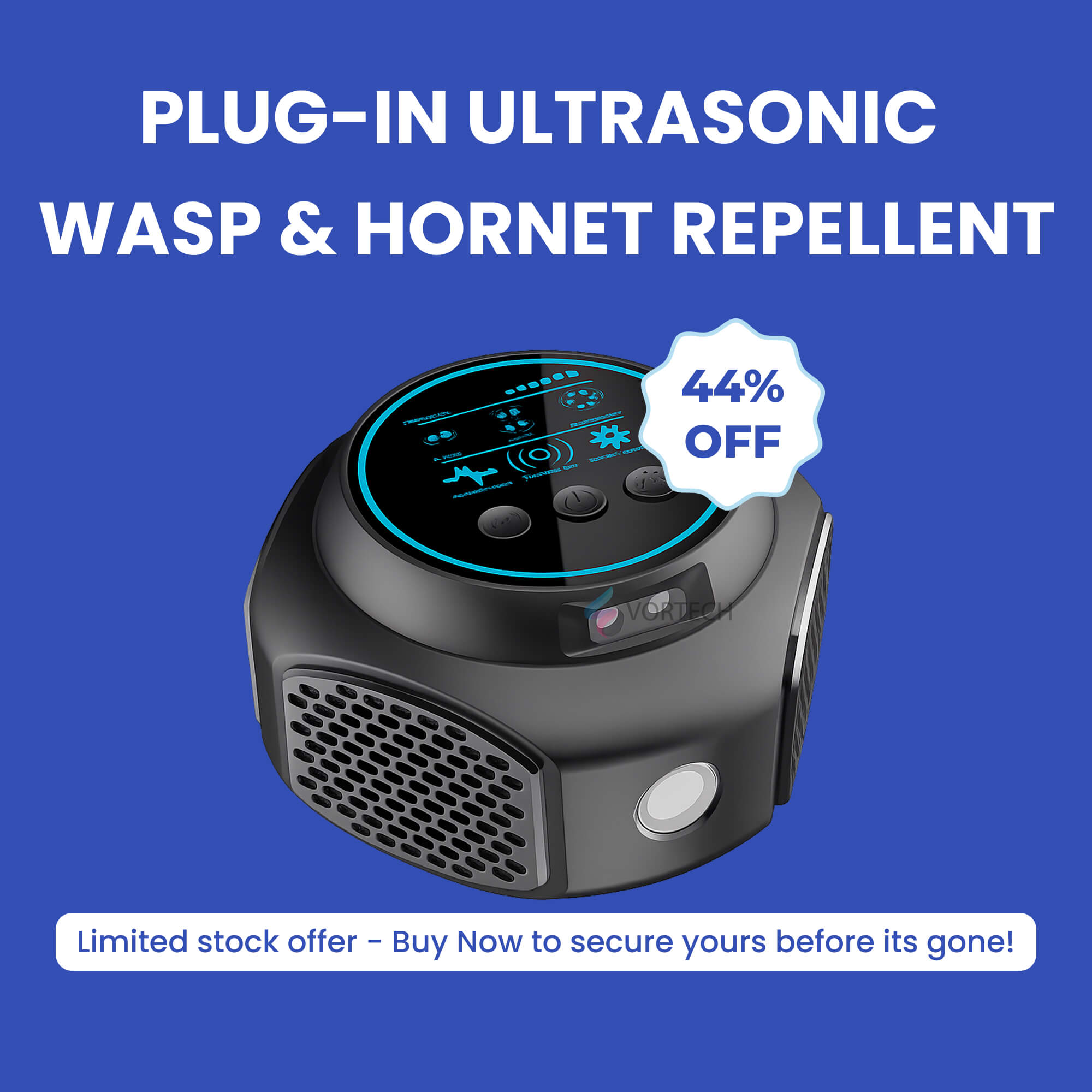 Ultrasonic Wasp & Hornet Repeller | Indoor/Outdoor Pest Plug-In