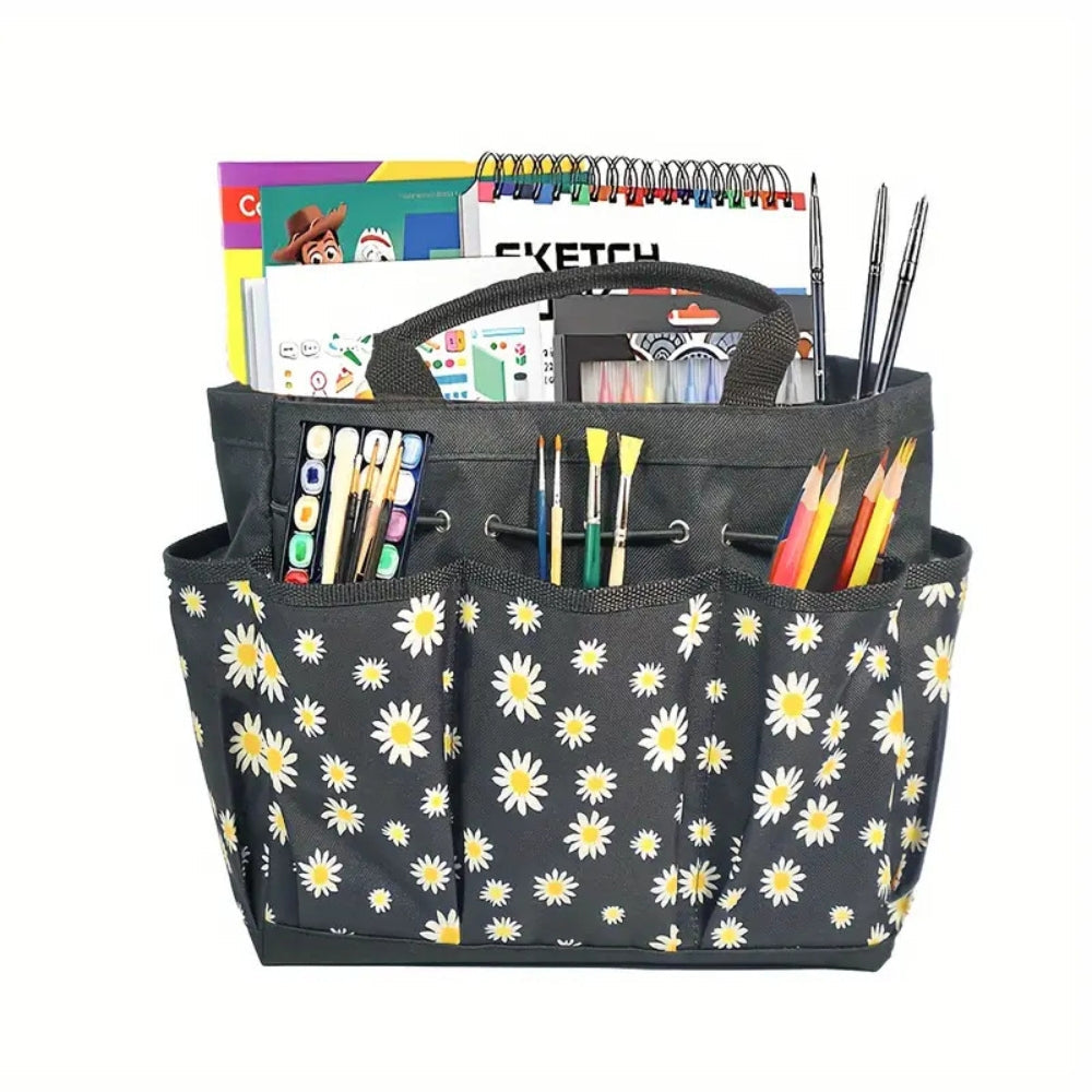 Floral Oxford Cloth Garden Tool Organizer Bag and Tote