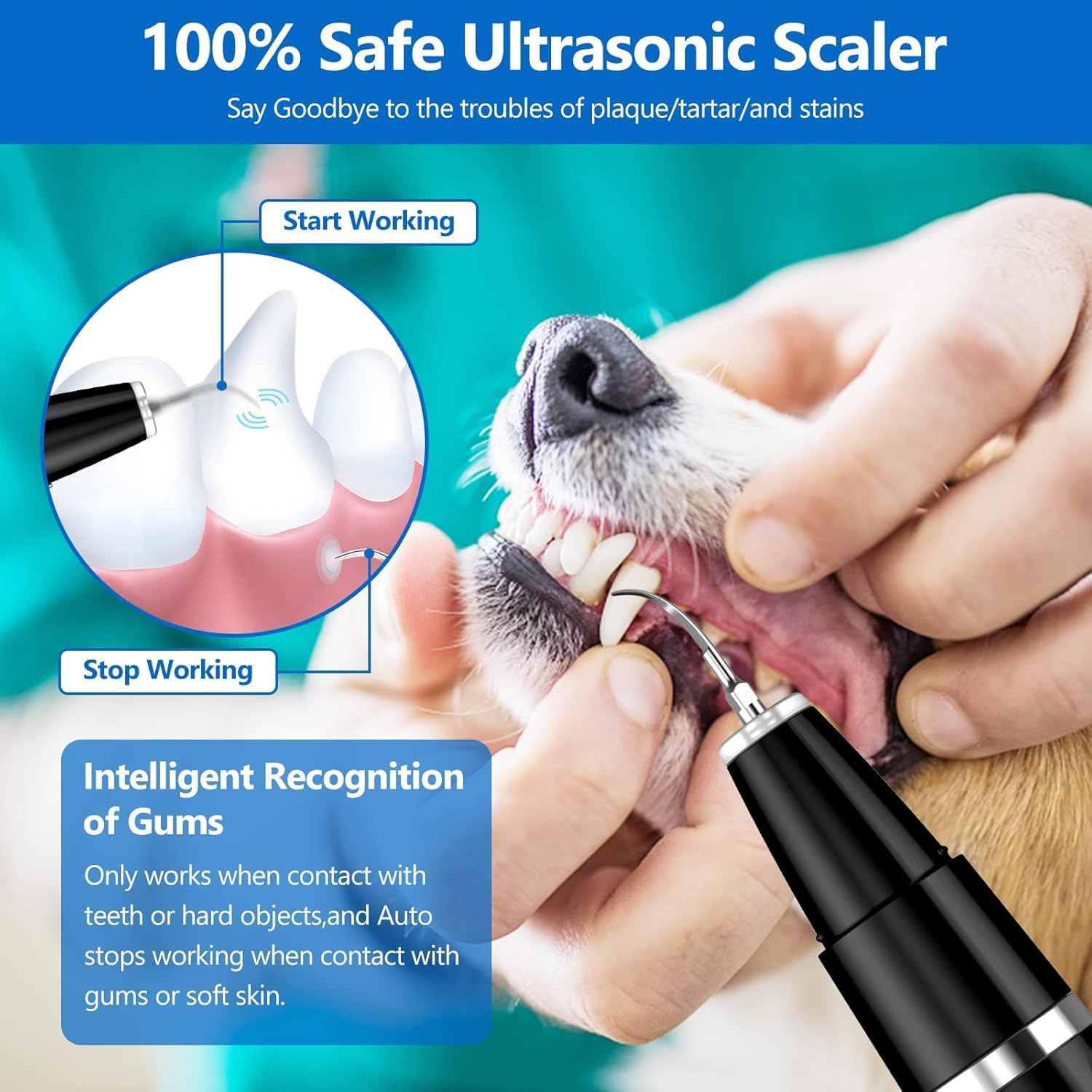 Ultrasonic Dog Dental Cleaning Device – Quick, Gentle At-Home Teeth Care for Dogs & Cats Healthy Smiles