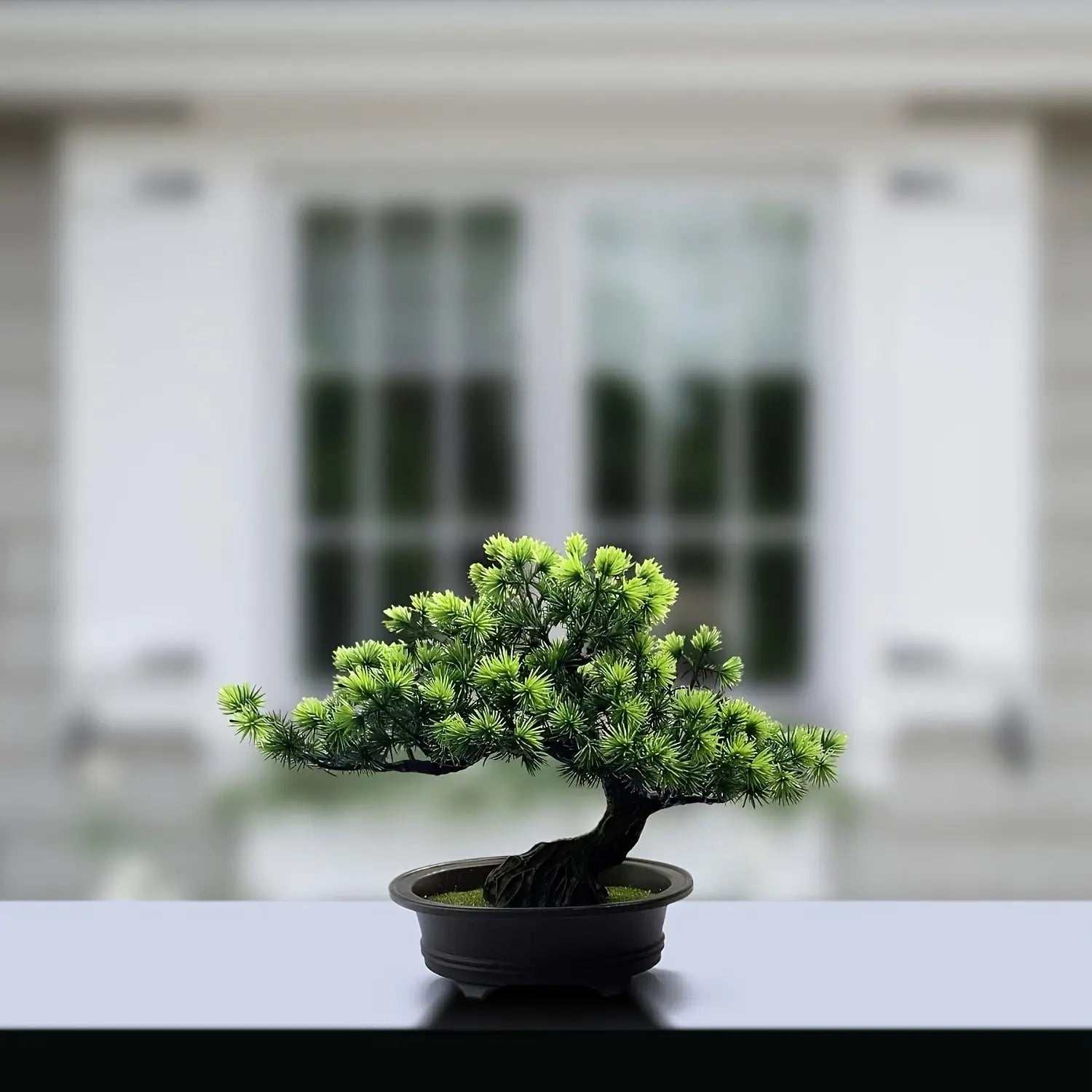 Artificial Mini Bonsai Plant | Faux Potted Tree Desk Decor (24cm)