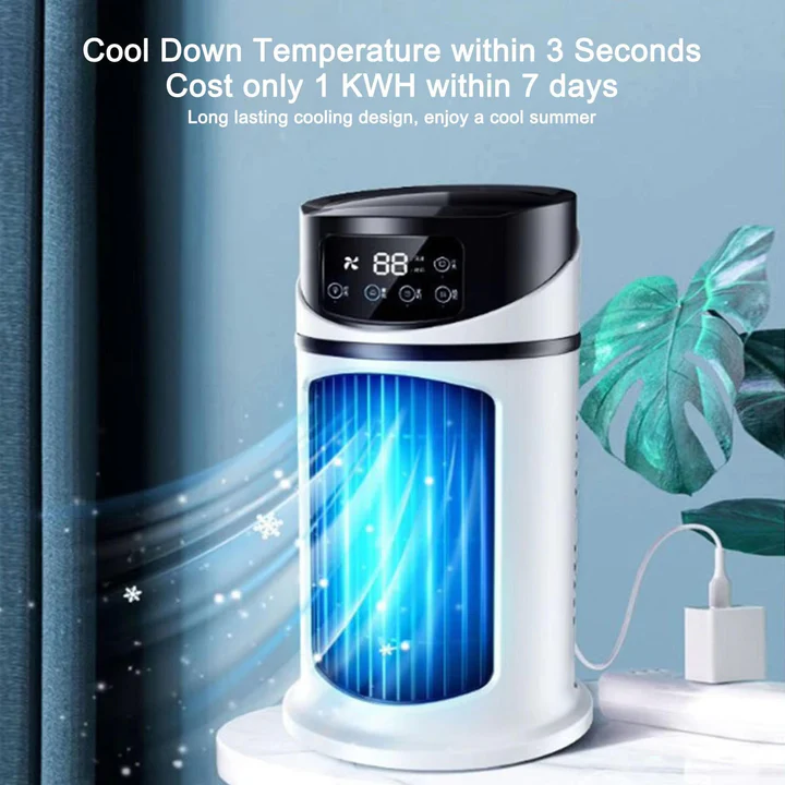 Mini Portable Air Conditioner with Remote Control – Energy-Saving Quiet Cooler for Small Rooms & Offices