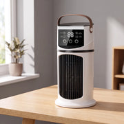 Portable air cooler on a desk