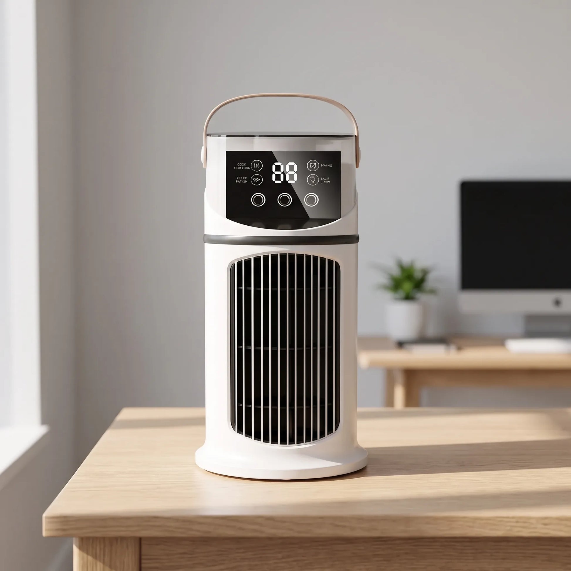 Touch control panel and LED display of the air cooler