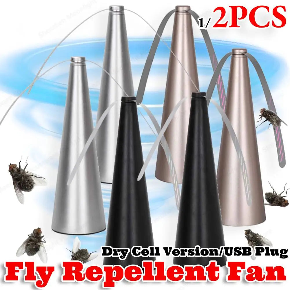 Portable Fly Repellent Fan with USB & Battery Power – Chemical-Free Insect Deterrent for Outdoor Dining & Picnics