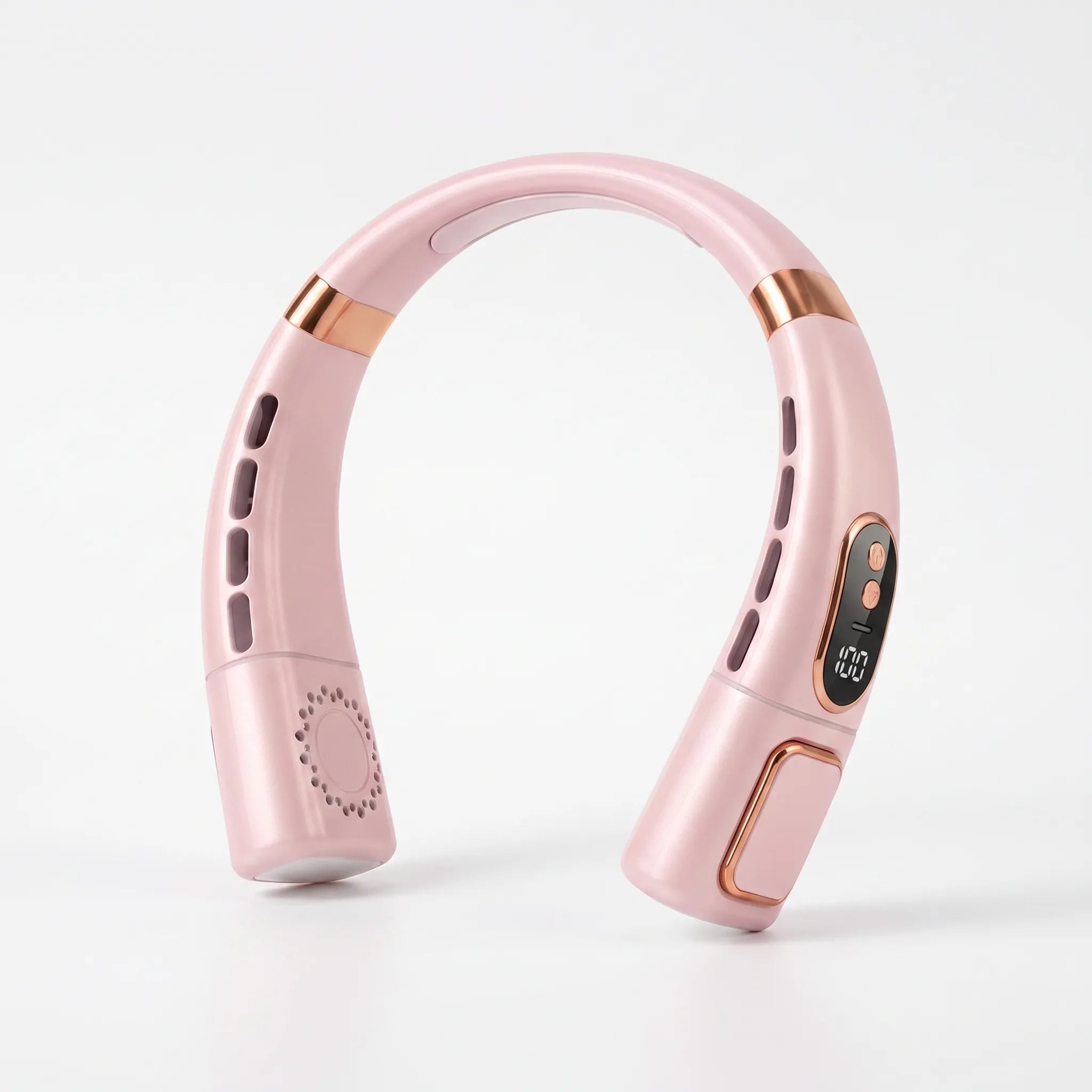 Bladeless neck fan in pink
