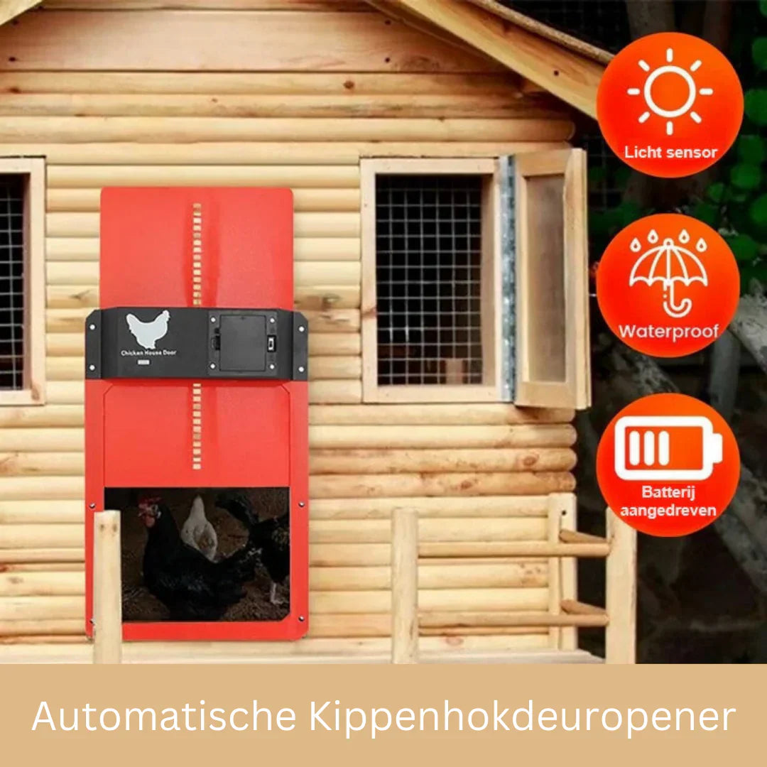 Automatic Chicken Coop Door | Electric Poultry Gate Opener with Light Sensor
