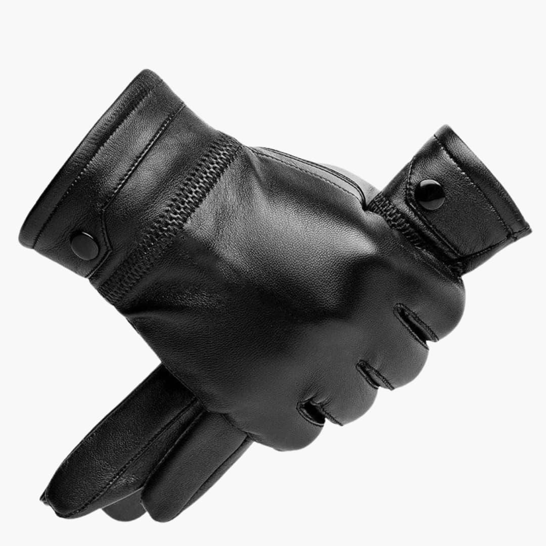 Premium Leather Gloves with Warm Inner Lining - Soft Insulated Winter Gloves for Driving and Daily Wear