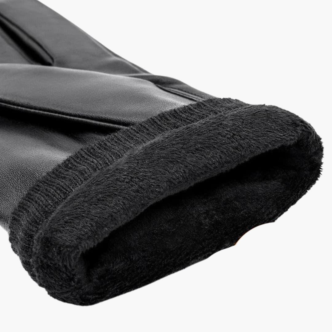 Premium Leather Gloves with Warm Inner Lining - Soft Insulated Winter Gloves for Driving and Daily Wear