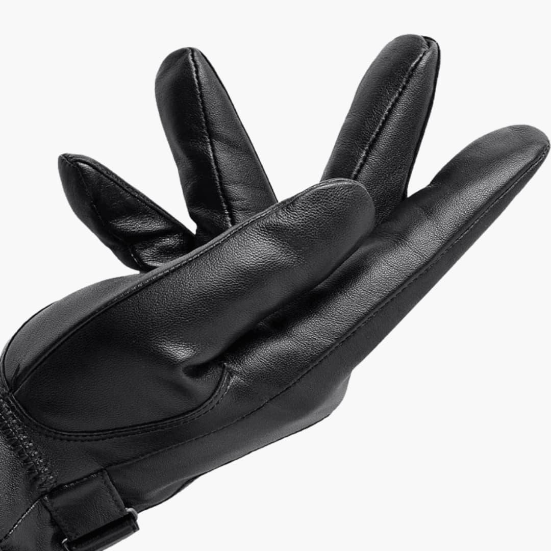 Premium Leather Gloves with Warm Inner Lining - Soft Insulated Winter Gloves for Driving and Daily Wear