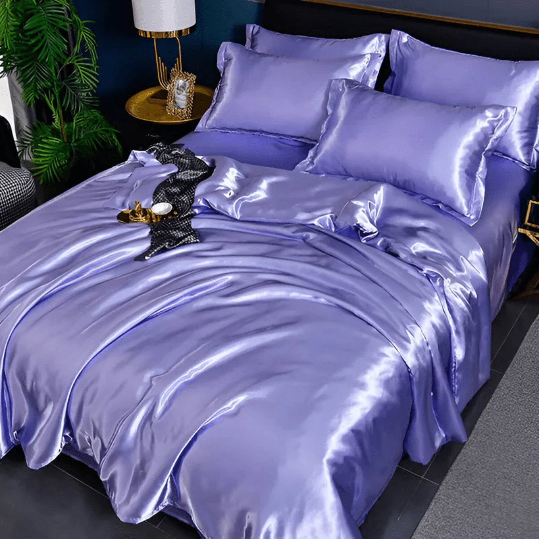 Elegant Premium Silk-look Bed Set – For Smooth, Cooling Comfort and Elegant Year-round Sleep