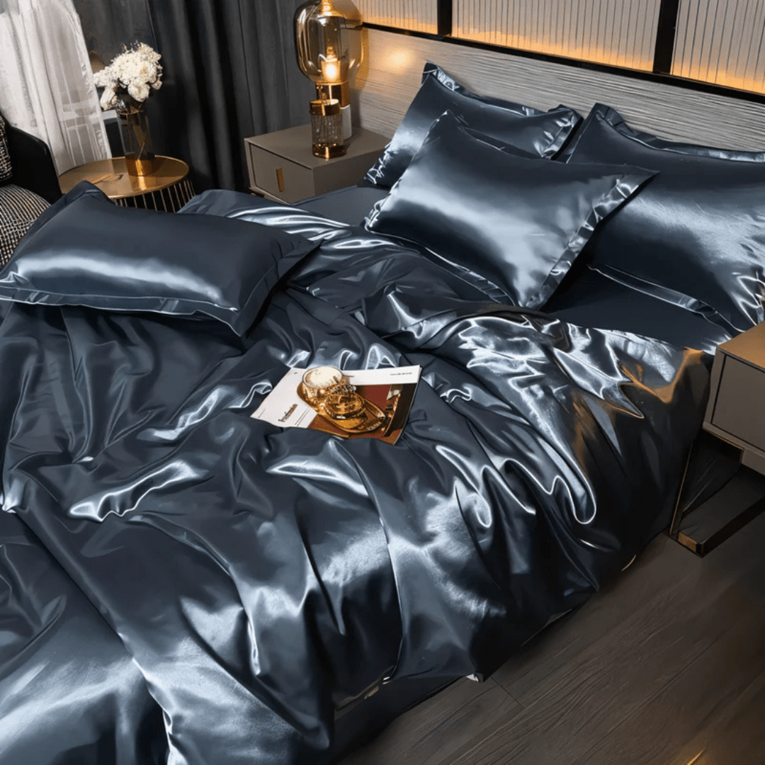 Elegant Premium Silk-look Bed Set – For Smooth, Cooling Comfort and Elegant Year-round Sleep