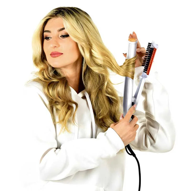 Professional 2 in 1 Rotating Iron and Hair Styling Brush