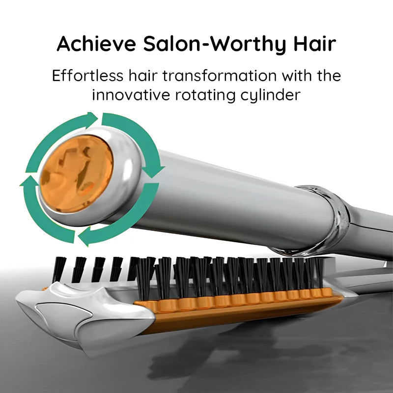 Professional 2 in 1 Rotating Iron and Hair Styling Brush