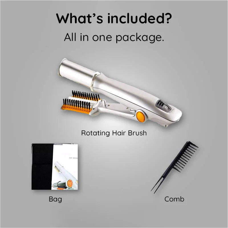Professional 2 in 1 Rotating Iron and Hair Styling Brush