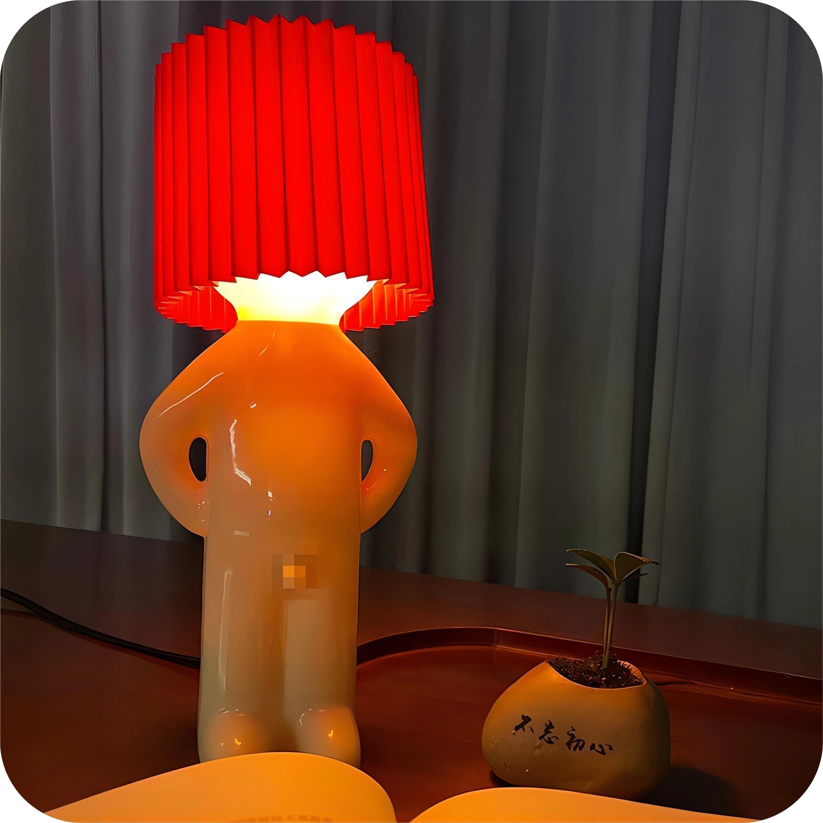 Quirky Human-Shaped Table Lamp – Portable Playful Accent Mood Light for Desk, Shelf & Kids Rooms